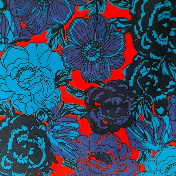 Ann Taylor Petite Womens Pencil Skirt, Size 0P, Red/Blue - Picture 2 of 3